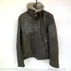 03w22905  BURBERRY BLACK LABEL バーバリー ブラックレーベル レザージャケット  ダークブラウン  サイズL  メンズ  ラムレザー 羊革 ファー付き  アウター