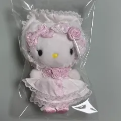 ハローキティ 白フリル マスコット キーホルダー ぬいぐるみ