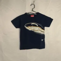 M1-02352【Kids】OJICO(オジコ) 半袖 Tシャツ (6A:100相当) / 紺 裏、上部に汚れ有 K