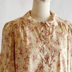 フランス製 agnes b. アニエスべー 花柄ブラウス ヴィンテージ ビンテージ レトロ フラワープリント made in France ヨーロッパ古着