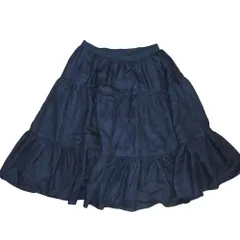 美品 FOXY NEWYORK フォクシーニューヨーク ひざ丈 フレアスカート 39979 サイズ38 ネイビー レディース 古着 中古 USED