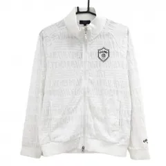 【新品】キャロウェイ ジャケット 白 ロゴ総柄 パイルジャガード  レディース L ゴルフウェア Callaway