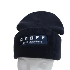 【超美品】ONOFF(オノフ) ニット帽 ネイビー レディース フリーサイズ ゴルフウェア 2509-0406 中古