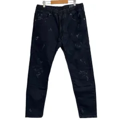 美品 DIESEL ディーゼル ダメージ加工 ジョグジーンズ イージーデニムパンツ 28 インディゴブルー メンズ 古着 中古 USED
