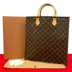 未使用保管品 箱 袋付き LOUIS VUITTON ルイヴィトン サックプラ モノグラム レザー トートバッグ ハンドバッグ ビジネスバッグ 茶 20612