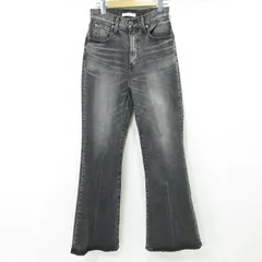 【三重本店】 中古 MOUSSY | マウジー MVS BLACK FLARE USED加工フレアジップフライデニムパンツ ダメージ加工 010ISA12-2311-2 ブラック サイズ：25 【109】