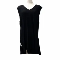 マックスマーラ MAX MARA プリーツワンピース スカート ひざ丈 黒 ブラック L