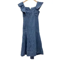 マーキュリーデュオ MERCURYDUO デニムワンピース スカート ロング ノースリーブ 青 インディゴブルー S