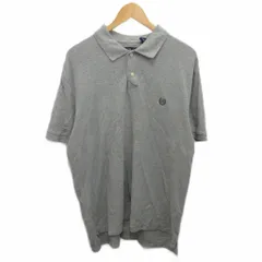 チャップス CHAPS ラルフローレン 古着 ポロシャツ 半袖 ロゴ刺繍 オーバーサイズ L グレー ■MET2