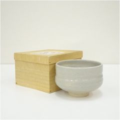 虫明焼 横山香宝造 桜絵茶碗（一楽庵主書付）（共箱） 茶道 抹茶