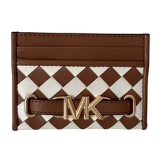 MICHAEL KORS マイケルコース カードケース パスケース コンパクト MKロゴ レザー ブラウン ホワイト
