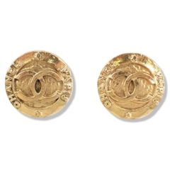 希少✨CHANEL シャネル イヤリング スタンプ ロゴ ビンテージ 99A 