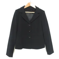 新品同様 ANAYI アナイ ストレッチ シングル テーラードジャケット 36 ブラック レディース 古着 中古 USED