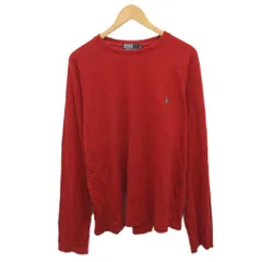 ポロ ラルフローレン POLO RALPH LAUREN ロンT Tシャツ カットソー 長袖 ラグラン ポニー刺繍 XL 赤 レッド ☆AA★ ■MET2