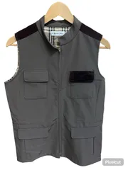 ZM1681 【美品】LANCEL  ランセル　チェック柄　ナイロン　ベスト　ブラウン　メンズ　サイズ38