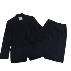 美品 BURBERRY’S バーバリー 2B シングル ジャケット スカート スーツ セットアップ 9 ネイビー レディース 古着 中古 USED