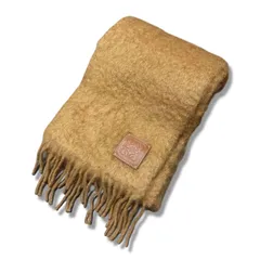 正規品　LOEWE ロエベ アナグラムモチーフ マフラー モヘア ウール キャメル 送料無料