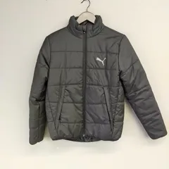 M12045 【サイズ160㎝】 PUMA プーマ 中綿ジャケット ジップアップ ブラック ジュニア ブルゾン ジャンパー 秋冬 防寒 保温 無地 プリント