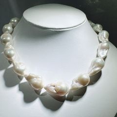 オイスターバロックパール ペリドット ネックレス ⭐️大粒⭐️ - メルカリ