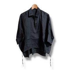 麻100％ ヒロコビズ エッセンシャル 9 リネンシャツ スキッパーシャツ 