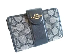 [COACH コーチ]財布 二つ折り財布 シグネチャー ジャカード CU987 IMX1X ミッドナイトネイビー