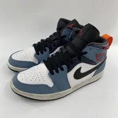 【中古】FACETASM × NIKE AIR JORDAN1 Mid White/Navy スニーカー 27cm CU2802-100 ブルー ホワイト ブラック ファセッタズム ナイキ[10]のサムネイル