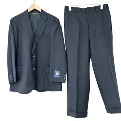 ZM1697 【タグ付き美品】BROOKS BROTHERS  ブルックスブラザーズ　ウール　ストライプスーツ上下　ジャケット　スラックス　ダークネイビー　メンズ　サイズ 96AB5