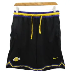 ナイキ NIKE レイカーズ バスケットボールウェア ハーフパンツ ショートパンツ L 黒 ブラック 黄 イエロー 紫 パープル
