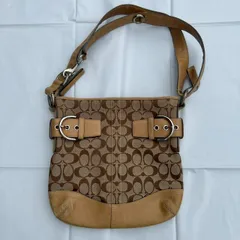 COACH コーチ ショルダーバッグ キャンバス ベージュ ブランドバッグ