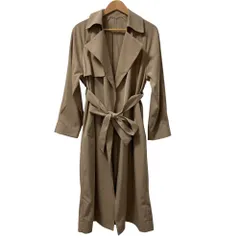 美品 24SS Mila Owen ミラオーウェン 落ち感トレンチコート 09WFC241301 サイズ0 ベージュ レディース 古着 中古 USED