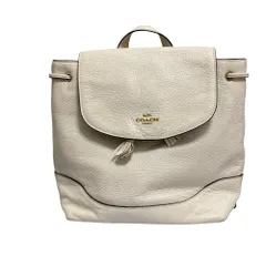 良品 COACH コーチ エル バックパック レザー リュック デイパック F72645 ホワイト  レディース 古着 中古 USED