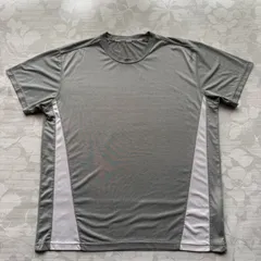 Reebok リーボック トレーニングTシャツ XL グレー 速乾素材 サイドパネル