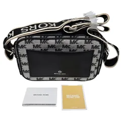 ◆未使用品◆MICHEAL KORS マイケルコース メブ キャンバス クロスボディ MKシグネチャー ショルダーバッグ ブラック×グレー Q103965NL
