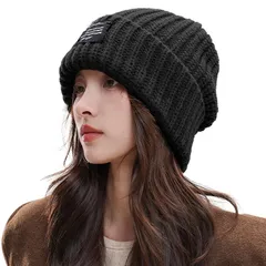 【新品】 [SIVAN] ニット帽 メンズ レディース 冬 防寒 【大きサイズに最適な選択！】 【極厚の毛糸で断熱性 伸縮性・抗菌防臭】 厚手 暖かい 伸縮性 小顔効果 肌に優しい ニット帽子 防寒ニット帽 帽子 無地 通勤 通学 男女兼用 フリーサイズ  1
