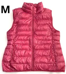 Mサイズ　ユニクロ　ウルトラライトダウン ベスト　赤　レッド　インナーダウン
