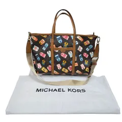 ◆マイケルコース MICHAEL KORS ショルダーバッグ タグデザイン ハンドバッグ シグネチャー柄 2way  MK トートバッグ 中古品 Q102714NL
