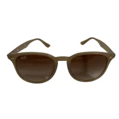 美品 Ray-Ban レイバン RB4259F セルフレーム ボストン サングラス 眼鏡 アイウェア 53□20-150 ベージュ×ブラウン メンズ レディース 古着 中古 USED