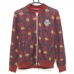 ニューバランスゴルフ ジャケット ボルドー×イエロー 総柄 微起毛素材 レディース 1(M) ゴルフウェア New Balance