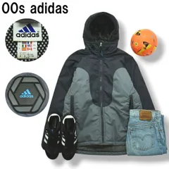 【極暖】 00s ヴィンテージ アディダス adidas 中綿 キルティング ジャケット パーカー リップストップ 裏起毛 x メッシュ L グレー スポーツ ウェア タウンユース レジャー メンズ