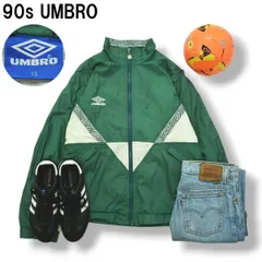 【人気】 90s ヴィンテージ アンブロ UMBRO スタンドカラー ナイロン ジャケット ジップアップ ジャンパー ロゴ デザイン XS グリーン スポーツ ストリート カジュアル メンズ