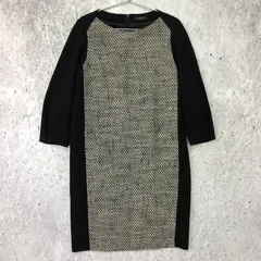 modify モディファイ ツイード 切り替え ミディ ワンピース ブラック 40サイズ 〇◇のサムネイル