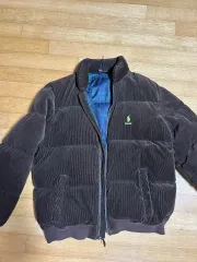 L/2回着 PALACE ポロ コーデュロイ ダウン ブラウン