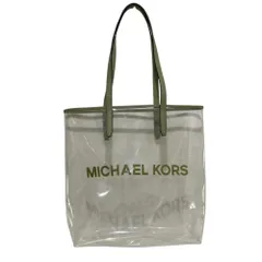 新品同様 24SS MICHAEL KORS マイケルコース PVC トートバッグ クリア グリーン レディース 古着 中古 USED