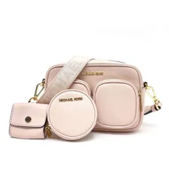 MICHAEL KORS マイケルコース レザー ジェットセットトラベル マルチポーチ クロスボディ ショルダーバッグ ※中古