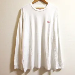 良品 Supreme シュプリーム 長袖 スモールボックスロゴ Tシャツ カットソー サイズXL ホワイト メンズ 古着 中古 USED