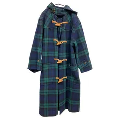 OG30 Ralph Lauren ラルフローレン ロング ダッフルコート チェック 紺緑系 レディース サイズ11号のサムネイル