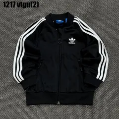 アディダス 3本線 ブラック トラック ジャケット ジュニア