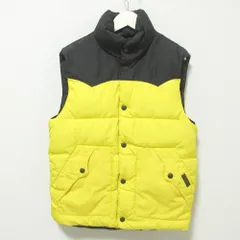 良品 Polo by Ralph Lauren ポロバイラルフローレン リバーシブル ダウンベスト S ブラック×イエロー メンズ 古着 中古 USED