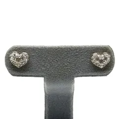 【楠本質店/元住吉】スワロフスキー　Swarovski　ラインストーン　ハート　ピアス　レディース　アクセサリー　メタル　シルバー×ゴールド