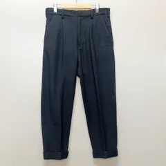 〇〇TOMORROW LAND トゥモローランド メンズ  ウールポリエステル タックパンツ ウール sizeM 63-04-15-04706 ネイビーのサムネイル